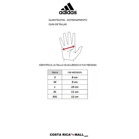 Medidas de Guantes para boxeo ADIDAS AD-IBP02S con gel para entrenamiento y protección de manos
