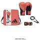Kit de boxeo ADIDAS AD-IKITW con guantes, vendas y soga para entrenamiento completo. Color Coral (tono tipo rosado claro)
