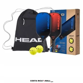 Set para pickleball HEAD Spark 200194 con dos paletas, dos pelotas Championship 40 y bolsa deportiva de transporte.