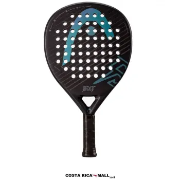 Pala de pádel HEAD BOLT forma lágrima, superficie de fibra de vidrio y diseño orientado a potencia y control. Negro