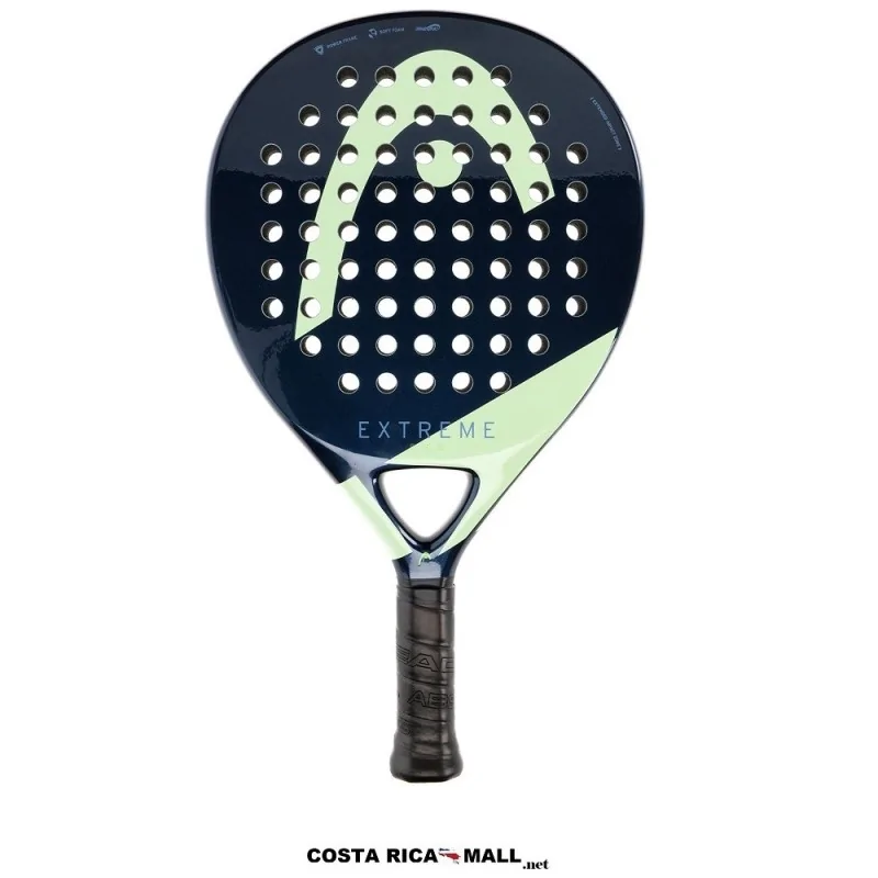Pala de pádel HEAD Extreme 2025 226415 con forma lágrima extragrande, fibra de vidrio y amplio punto dulce para principiantes.