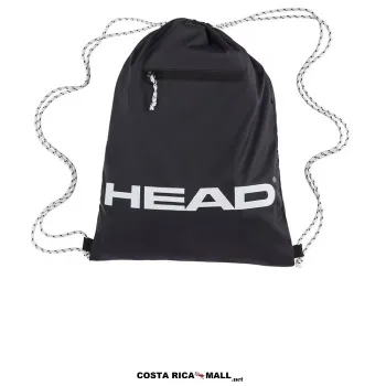 Bolso con cordones HEAD Tour 260714 fabricado con material reciclado, diseño ligero y bolsillo con cremallera para accesorios.