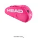 Bolso para raquetas HEAD RACQUET S para 3 raquetas, bolsillo para accesorios y reforzada para mayor protección. Rosado
