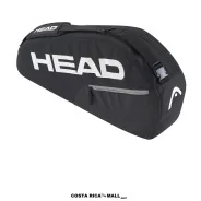 Bolso para raquetas HEAD RACQUET S para 3 raquetas, bolsillo para accesorios y reforzada para mayor protección. Negro