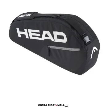 Bolso para raquetas HEAD RACQUET S para 3 raquetas, bolsillo para accesorios y reforzada para mayor protección. Negro