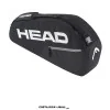 Bolso para raquetas HEAD RACQUET S para 3 raquetas, bolsillo para accesorios y reforzada para mayor protección. Negro