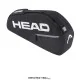 Bolso para raquetas HEAD RACQUET S para 3 raquetas, bolsillo para accesorios y reforzada para mayor protección. Negro