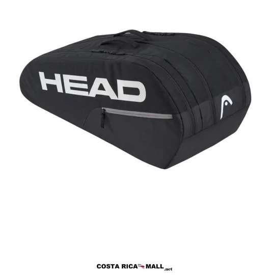 Bolso para raquetas HEAD RACQUET L con capacidad para 9 raquetas, tres compartimentos principales. Color Negro
