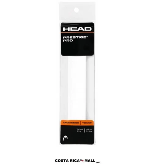 Overwrap para tenis HEAD Prestige Pro Single con excelente adherencia, absorción y comodidad. Color Blanco