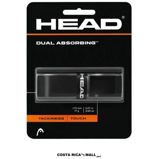 Grip para raqueta de tenis HEAD Dual Absorbing con alta absorción de sudor, agarre firme y gran comodidad durante el juego.