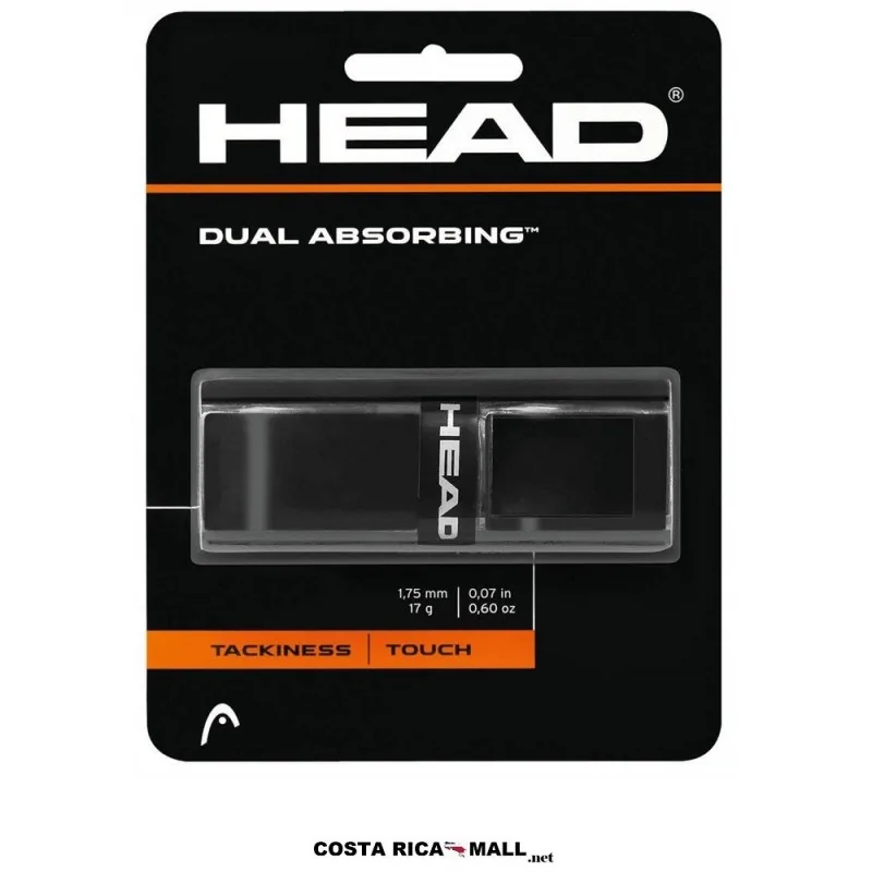 Grip para raqueta de tenis HEAD Dual Absorbing con alta absorción de sudor, agarre firme y gran comodidad durante el juego.