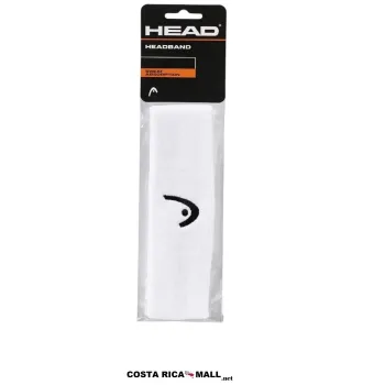 Cabecera deportiva HEAD 285080 con tejido absorbente, ajuste cómodo. Ideal para mantener el sudor. Color Blanco