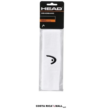 Cabecera deportiva HEAD 285080 con tejido absorbente, ajuste cómodo. Ideal para mantener el sudor. Color Blanco