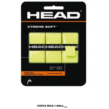 Overwrap para raqueta de tenis HEAD Xtreme Soft con máxima adherencia, perforaciones para ventilación. Color Amarillo