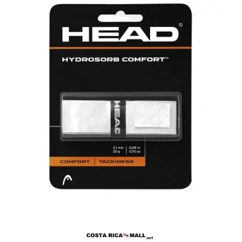 Grip para raqueta de tenis HEAD Hydrosorb Comfort 285313 con superficie texturizada, gran amortiguación. Color Blanco