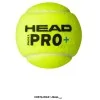 Bolas para pádel HEAD PRO+ 3B 540203 con núcleo de presión optimizado, fieltro de alta durabilidad. Vista de la bola