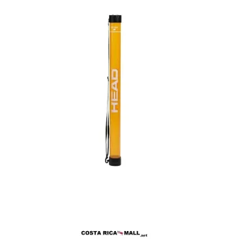 Tubo recoge bolas de tenis HEAD 287582 con válvula reforzada, correa de transporte y diseño práctico para entrenamientos.