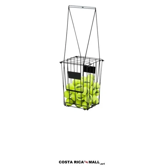 Canasta para bolas de tenis HEAD 287352 fabricada en acero resistente con capacidad para almacenar hasta 72 pelotas. Recogedor