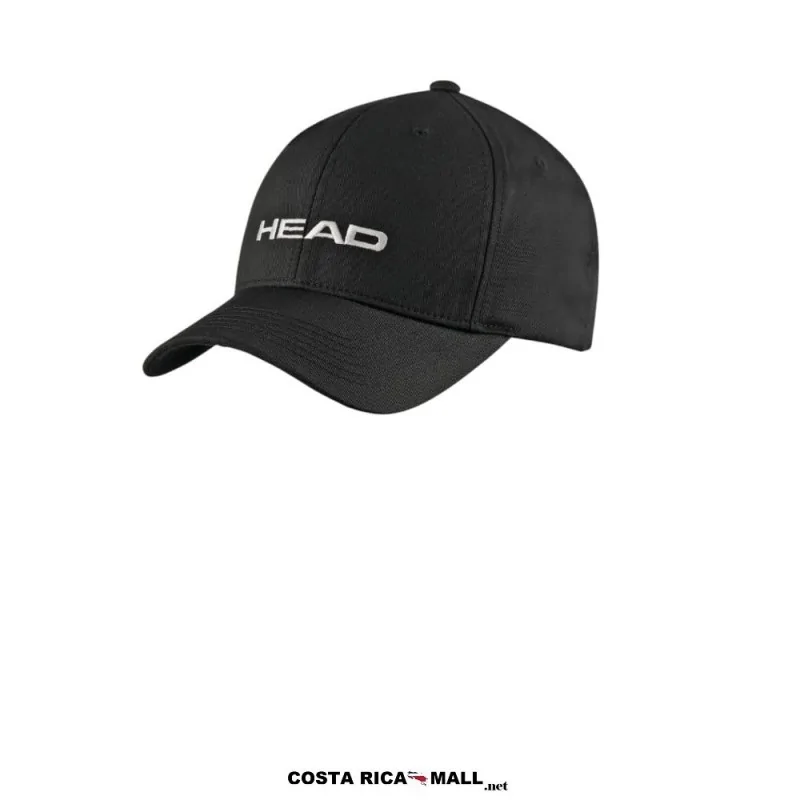 Gorra deportiva HEAD Promotion 287299 con ajuste de velcro, diseño clásico para diversas actividades. Color Negro