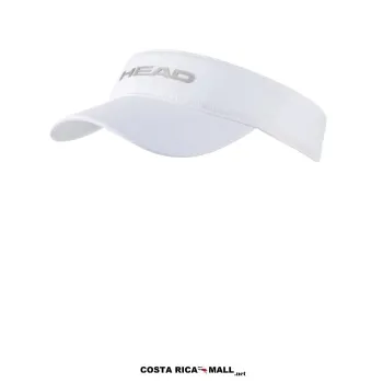 Visera deportiva HEAD Performance 287105 con tejido transpirable de secado rápido, ajuste mediante velcro. Color Blanco
