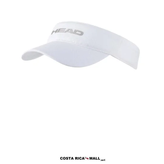 Visera deportiva HEAD Performance 287105 con tejido transpirable de secado rápido, ajuste mediante velcro. Color Blanco