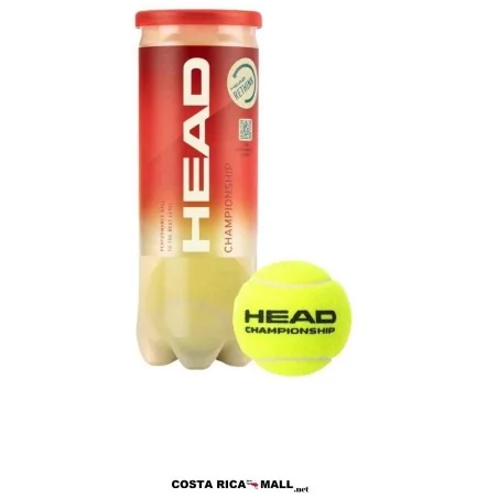 Bolas para tenis HEAD Championship 3B 575203 con núcleo presurizado, fieltro de alta densidad y rendimiento.