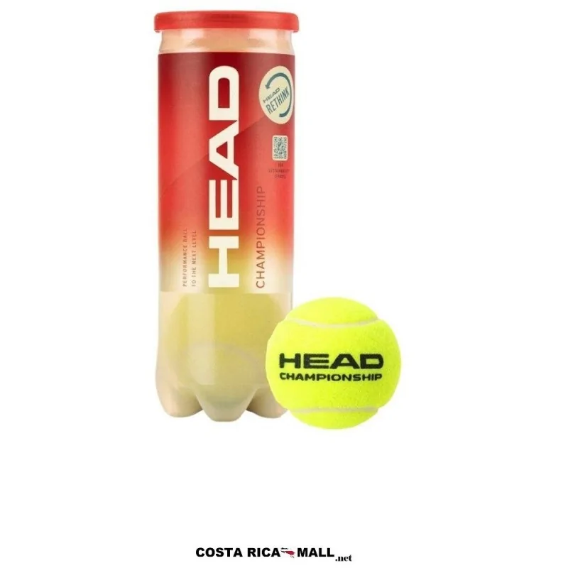 Bolas para tenis HEAD Championship 3B 575203 con núcleo presurizado, fieltro de alta densidad y rendimiento.