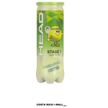 Bolas para tenis HEAD Stage 1 578413 diseñadas para desarrollo técnico, con velocidad reducida y excelente control.