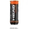 Bolas para pádel HEAD Pro 3B 575613 con núcleo reforzado, fieltro de máxima durabilidad y rendimiento utilizado en competición.