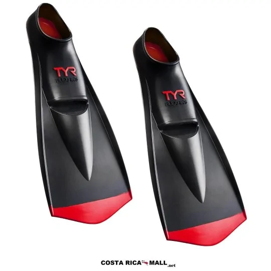 Patas de Rana para Natación FLEX LFN TYR. Color Negro con Rojo. Talla M