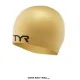 Gorra de Natación Silicone Senior TYR fabricada en silicona de alta calidad, con diseño hidrodinámico. Color Dorado