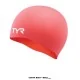 Gorra de Natación Silicone Senior TYR fabricada en silicona de alta calidad, con diseño hidrodinámico. Color Coral