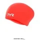 Gorra de Natación TYR Silicone Long Hair LCSL para cabello largo, fabricada en silicona con ajuste cómodo. Color Rojo
