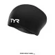 Gorra de Natación TYR Silicone Long Hair LCSL para cabello largo, fabricada en silicona con ajuste cómodo. Color negro