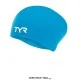 Gorra de Natación TYR Silicone Long Hair LCSL para cabello largo, fabricada en silicona con ajuste cómodo. Color Azul