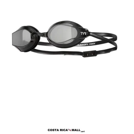 Lentes para Natación BLACKOPS 140EV RACING TYR con diseño de perfil bajo, tecnología anti-fog, protección UV. Color Negro