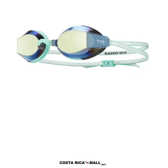 Lentes Para Natación Mujer BLACKOPS 140EV MIRROR LGBKOPFM TYR con lentes espejados, tecnología anti-fog. Color Menta