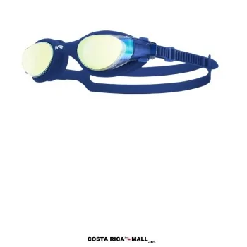 Lentes Para Natación VESI MIRROR LGHYBM TYR con lentes espejados, empaques DURAFIT®, ajuste rápido. Color Azul