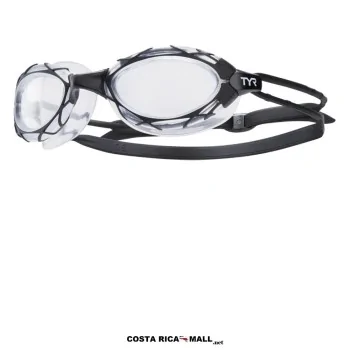 Lentes Para Natación NEST PRO LGNST TYR con diseño unibody, tecnología anti-fog, protección UV y amplia visión. Color Negro