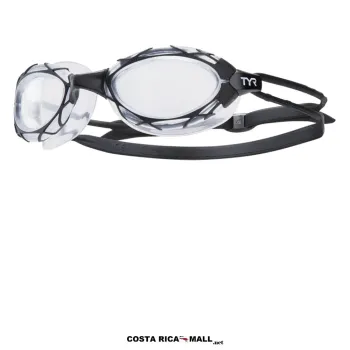 Lentes Para Natación NEST PRO LGNST TYR con diseño unibody, tecnología anti-fog, protección UV y amplia visión. Color Negro