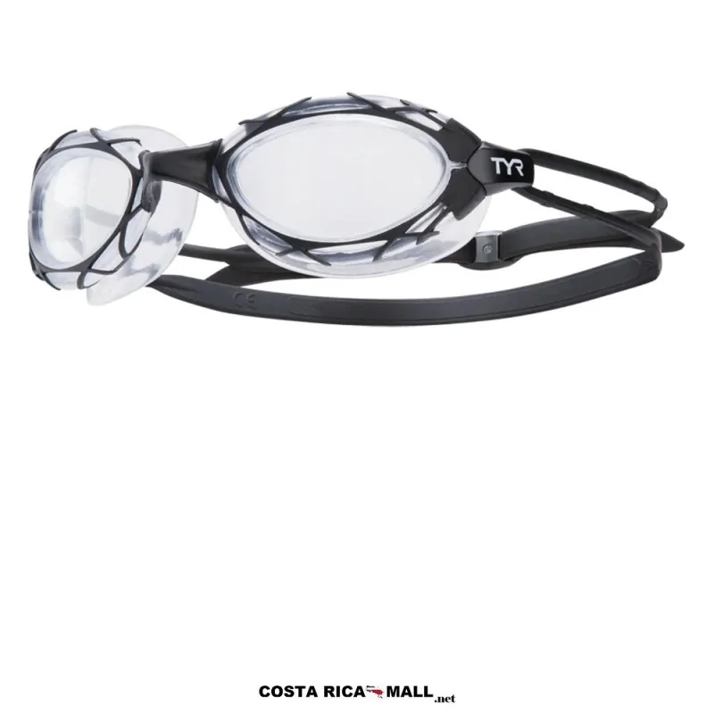 Lentes Para Natación NEST PRO LGNST TYR con diseño unibody, tecnología anti-fog, protección UV y amplia visión. Color Negro