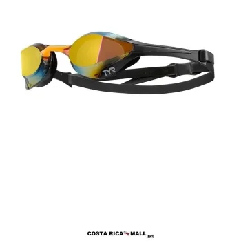 Lentes Para Natación TRACER X ELITE MIRROR LGTRXELM TYR con lentes HD espejados, visión periférica de 180°. Color dorado