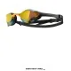 Lentes Para Natación TRACER X ELITE MIRROR LGTRXELM TYR con lentes HD espejados, visión periférica de 180°. Color dorado