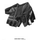 Guantes de Ciclismo VELO con diseño de medio dedo, palma acolchada, ajuste mediante velcro. Color Gris con negro