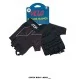 Guantes de Ciclismo VELO con diseño de medio dedo, palma acolchada, ajuste mediante velcro. Color Negro con gris oscuro