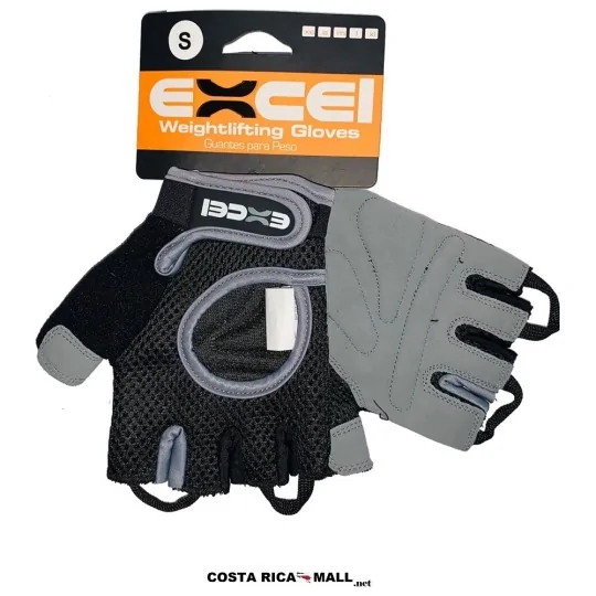 Guantes para Ejercicios AIR VENT EXCEL diseñados para gimnasio, con ajuste cómodo, mejor agarre y protección. Color gris