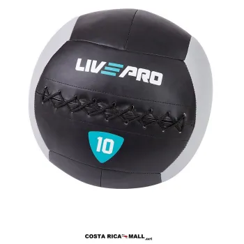 Bola Medicinal de Pared LIVEPRO con doble cubierta de PVC, núcleo de espuma de alta densidad. Peso 10 kilos