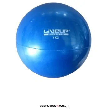 Bola para Fitness LIVEUP con construcción en PVC y relleno de arena, diseñada para fortalecimiento muscular. Peso 1kg