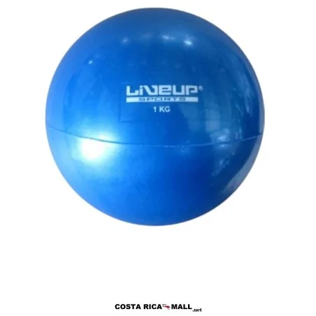 Bola para Fitness LIVEUP con construcción en PVC y relleno de arena, diseñada para fortalecimiento muscular. Peso 1kg