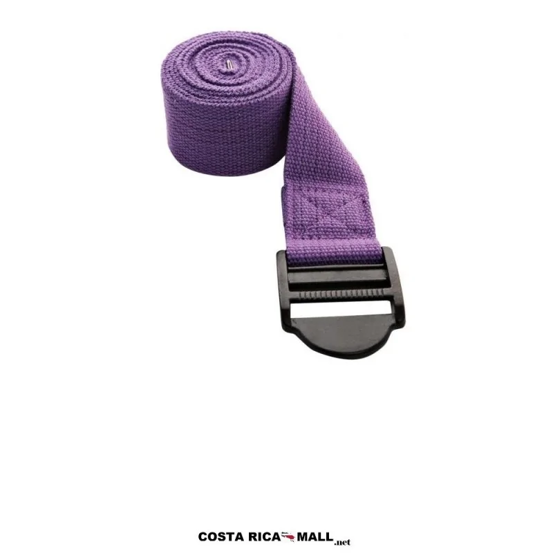 Yoga Strap LIVEUP LS3236A fabricada en algodón y poliéster, diseñada para mejorar la flexibilidad, la movilidad.